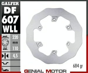 Galfer ���A�u���[�L�f�B�X�N �E�F�[�u�Œ�\���b�h 220x4.5mm KTM 525 EXC 2003-2003 Galfer Rear Brake Disc WAVE FIXED SOLID 220x4.5mm KTM 525 EXC 2003-2003 �y���s�A���i�z