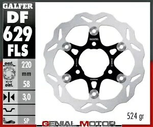Galfer �u���[�L �f�B�X�N �t�����g �E�F�[�u �t���[�e�B���O �I�[�o�[�T�C�Y 220x3 mm �A�v�����A SR 150 2000- Galfer brake discs front wave floating oversize 220x3 mm Aprilia sr 150 2000- �y���s�A���i�z