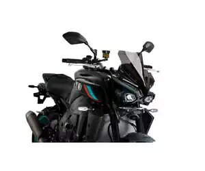 PUIG tgKX 21361F lCLbh NG X|[c }n MT-10 2022 - 2024 _[NX[N- PUIG Windshield 21361F NAKED NG SPORT YAMAHA MT-10 2022 - 2024 DARK SMOKE-