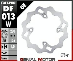 Galfer �u���[�L�f�B�X�N ���A �E�F�[�u �Œ� 220x5 mm �g���C�A���t �X�s�[�h �g���v�� t-509 1999- Galfer brake discs rear wave fixed 220x5 mm triumph speed triple t-509 1999- �y���s�A���i�z