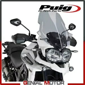 PUIG �t�����g�K���X ���C�g �X���[�N 9613H �g���C�A���t �^�C�K�[ 1200 �G�N�X�v���[���[ / XC 2018 / 2019 PUIG WINDSHIELD LIGHT SMOKED 9613H TRIUMPH TIGER 1200 EXPLORER / XC 2018 / 2019