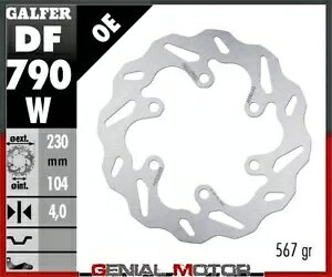 Galfer �u���[�L�f�B�X�N ���A �E�F�[�u �Œ� 230x4 mm KTM 390 ADVENTURE 2020- Galfer brake discs rear wave fixed 230x4 mm KTM 390 ADVENTURE 2020- �y���s�A���i�z