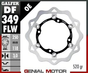 Galfer �t�����g �u���[�L �f�B�X�N �E�F�[�u �t���[�e�B���O (C.STEEL)250x3mm �X�Y�L RM 250 Z 2007-2012 Galfer Front Brake Disc WAVE FLOATING(C.STEEL)250x3mm SUZUKI RM 250 Z 2007-2012 �y���s�A���i�z