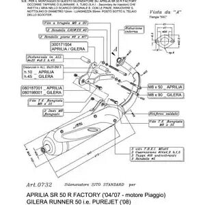 Rv[gGL][XgVXe Leovince Sito Steel Aprilia Sr 50 R Factory 2004 - 2012 Complete Exhaust System Leovince Sito Steel Aprilia Sr 50 R Factory 2004 - 2012
