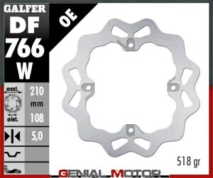 Galfer �u���[�L�f�B�X�N ���A �E�F�[�u �Œ� 210x5 mm MV AGUSTA BRUTAL MAMBA 2006- Galfer brake discs rear wave fixed 210x5 mm MV AGUSTA BRUTAL MAMBA 2006- �y���s�A���i�z