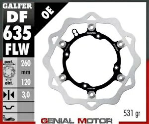 Galfer tg u[L fBXN EF[u t[eBO (C. X`[) 260x3mm HUSQVARNA TC 449 2011 Galfer Front Brake Disc WAVE FLOATING (C. STEEL) 260x3mm HUSQVARNA TC 449 2011