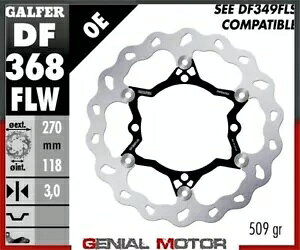 Galfer �t�����g �u���[�L �f�B�X�N �E�F�[�u �t���[�e�B���O (C. �X�`�[��) 270x3mm �X�Y�L RM 250 Z 2019 Galfer Front Brake Disc WAVE FLOATING (C. STEEL) 270x3mm SUZUKI RM 250 Z 2019 �y���s�A���i�z