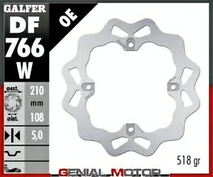 Galfer �u���[�L�f�B�X�N ���A �E�F�[�u �Œ� 210x5 mm MV AGUSTA BRUTAL AMERICA 2006- Galfer brake discs rear wave fixed 210x5 mm MV AGUSTA BRUTAL AMERICA 2006- �y���s�A���i�z
