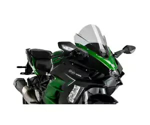 PUIG tgKX 21714H Z-RACING KAWASAKI NINJA H2 SX SE 2022 2024 CgX[N- PUIG windshield 21714H Z-RACING KAWASAKI NINJA H2 SX SE 2022 2024 LIGHT SMOKE-
