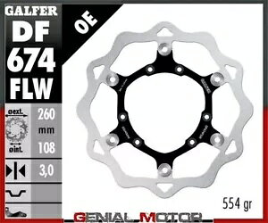 Galfer �t�����g �u���[�L �f�B�X�N �E�F�[�u �t���[�e�B���O (C. �X�`�[��) 260x3mm ���}�n XT 125 X 2005 Galfer Front Brake Disc WAVE FLOATING (C. STEEL) 260x3mm YAMAHA XT 125 X 2005 �y���s�A���i�z