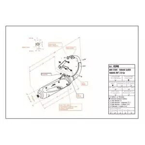 Rv[gGL][XgVXe Leovince Sito Steel Yamaha Spy 1995 - 1998 Complete Exhaust System Leovince Sito Steel Yamaha Spy 1995 - 1998