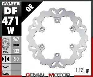 Galfer ブレーキディスク リアウェーブ固定 267x5 mm ヤマハ FZS 1000 FAZER 1998-2005- Galfer brake discs rear wave fixed 267x5 mm Yamaha FZS 1000 FAZER 1998-2005-