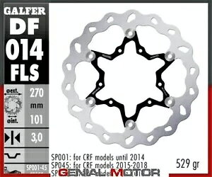 Galfer �t�����g �u���[�L �f�B�X�N �E�F�[�u �t���[�e�B���O �I�[�o�[�T�C�Y(C.STEEL)270x3mm HM CRF 450 R 2009 Galfer Front Brake Disc WAVE FLOATING OVERSIZE(C.STEEL)270x3mm HM CRF 450 R 2009 �y���s�A���i�z
