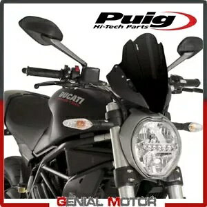 PUIG �t�����g�K���X �u���b�N 8900N �h�D�J�e�B �����X�^�[ 1200 / R 2016 / 2018 PUIG WINDSHIELD BLACK 8900N DUCATI MONSTER 1200 / R 2016 / 2018 �y���s�A���i�z