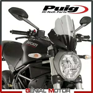 PUIG �t�����g�K���X ���C�g�X���[�N 8900H �h�D�J�e�B �����X�^�[ 1200 / R 2016 / 2018 PUIG WINDSHIELD LIGHT SMOKED 8900H DUCATI MONSTER 1200 / R 2016 / 2018 �y���s�A���i�z