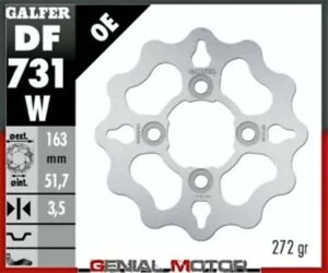 Galfer u[LfBXN tg EF[u Œ 163x3.5mm KAWASAKI KFX 700 DERB 2003- Galfer brake discs front wave fixed 163x3.5mm KAWASAKI KFX 700 DER. 2003-