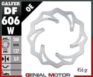 Galfer �t�����g �u���[�L �f�B�X�N WAVE FIXED 260x3,2mm HUSQVARNA 250 i TE 2017 Galfer Front Brake Disc WAVE FIXED 260x3,2mm HUSQVARNA 250 i TE 2017 �y���s�A���i�z