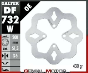 Galfer ���A �u���[�L�f�B�X�N �E�F�[�u �t�B�b�N�X 200x3,5mm ���}�n YFM 700 R ���v�^�[ DER/�E 06-12 Galfer Rear BrakeDisc WAVE FIX 200x3,5mm YAMAHA YFM 700 R RAPTOR DER/RIGHT 06-12 �y���s�A���i�z