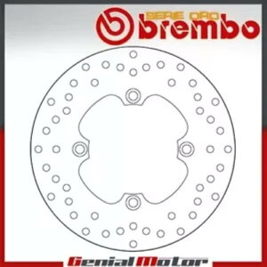 u[LfBXNŒu{IAz_Vo[EBO 400 2006 - 2008 Brake Disc Fixed Brembo Oro Rear for Honda Silver Wing 400 2006 - 2008