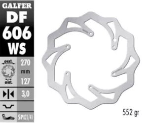 Galfer �t�����g �u���[�L �f�B�X�N �E�F�[�u�Œ�I�[�o�[�T�C�Y 270x3mm KTM 350 SX F 2011 - 2023 Galfer Front Brake Disc WAVE FIXED OVERSIZE 270x3mm KTM 350 SX F 2011 - 2023