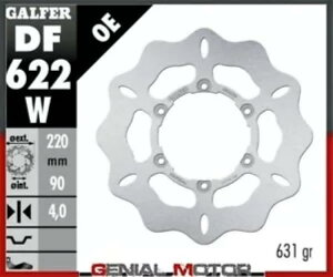 Galfer �u���[�L �f�B�X�N ���A �E�F�[�u �Œ� 220x4 mm Malaguti Madison 200 2004- Galfer brake discs rear wave fixed 220x4 mm Malaguti Madison 200 2004- �y���s�A���i�z