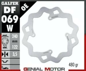 Galfer A u[L fBXN WAVE FIXED 240x3,5mm HM EASY 230 F TRAIL ID 2004 Galfer Rear Brake Disc WAVE FIXED 240x3,5mm HM EASY 230 F TRAIL ID 2004