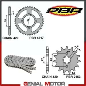 EK1287 チェーンとスプロケットキット 14 / 47 / 420 PBR BUCCI MOTO MX1 2013 EK1287 Chain and Sprockets Kit 14 / 47 / 420 PBR BUCCI MOTO MX1 2013