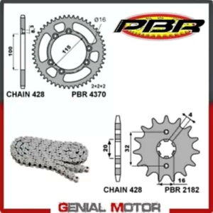 EK1371 `F[ XvPbg Lbg 14 58 428 PBR FANTIC MOTOR CABALLERO ENDURO 2017 EK1371 Chain Sprockets Kit 14 58 428 PBR FANTIC MOTOR CABALLERO ENDURO 2017