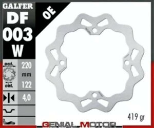 Galfer A u[L fBXN EF[uŒ 220x4mm z_ CR 250 R 1990-1991 Galfer Rear Brake Disc WAVE FIXED 220x4mm HONDA CR 250 R 1990-1991