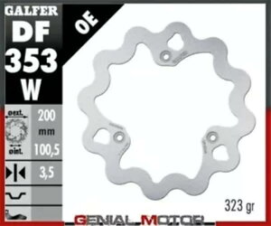 Galfer �t�����g �u���[�L �f�B�X�N �E�F�[�u�Œ� 200x3,5mm �X�Y�L RM 80 1996-2002 Galfer Front Brake Disc WAVE FIXED 200x3,5mm SUZUKI RM 80 1996-2002 �y���s�A���i�z