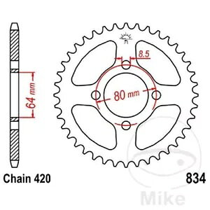 JT JTR834.26 �M�A 26 �� �X�e�b�v 420 ���}�n 80 Rd LC 1982-1984- JT JTR834.26 gear 26 teeth step 420 Yamaha 80 Rd LC 1982-1984- �y���s�A���i�z