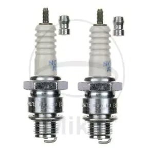Lh NGK BR8HS Sb 2  708.46.35 AvA 50 Sr XeX LC 1997-1999- Candle NGK BR8HS Sb 2 pieces 708.46.35 for Aprilia 50 Sr Stealth LC 1997-1999-