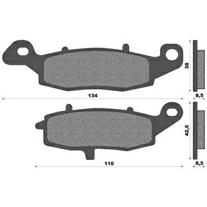 yA I[KjbN u[Lpbh ONE XYL 500 GS 2004-2015p Pair Organic Brake Pads ONE for Suzuki 500 GS 2004-2015