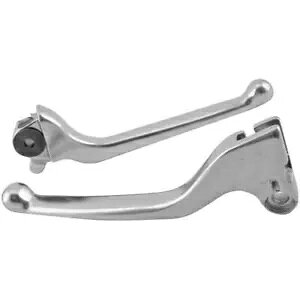 ヤマハ 50 ジョグ R 2002-2013 用のマッハ G シルバー レバーのペア Pair of Mach G Silver Levers for Yamaha 50 Jog R 2002-2013