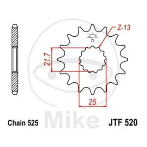 XvPbg Z17 525 726.34.11 JTL 750 ZR-7S 2001-2004 Sprocket Z17 525 726.34.11 for Kawasaki 750 ZR-7S 2001-2004