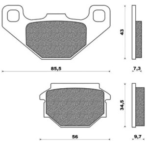77281965 1 yÃu[Lpbhtg Malaguti F 10 50 93- 77281965 ONE pair of brake pads front Malaguti F 10 50 93-
