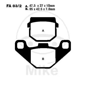 �u���[�L�p�b�h �y�A EBC SFA083/2 732.01.12 �W���� 50 �X�g�[�� 2007-2007- Brake pads pair EBC SFA083/2 732.01.12 Gilera 50 Storm 2007-2007- �y���s�A���i�z