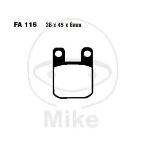 u[Lpbh yA EBC Sfa SFA115 732.01.46 vW[ 50 Looxor LupB 2002-2006- Brake pads pair EBC Sfa SFA115 732.01.46 for Peugeot 50 Looxor Carb. 2002-2006-
