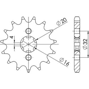 �s�j�I��S �X�`�[�� P428 D14 �T���X�^�[ Hm125 �X�N�����u���[�V�e�B (����) 2011-2013- Pinion S Steel P428 D14 SUNSTAR Hm 125 Scrambler City (Yam) 2011-2013- �y���s�A���i�z