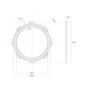 fBXNNb` VOi FCC _[r 125 Z_ Sm on 4T 2006-2009- Disc clutch single decorative part FCC Derbi 125 Senda Sm Baja 4T 2006-2009-