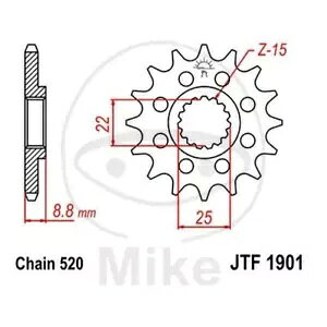 [VO XvPbg Z14 520 726.08.21 KTM 495 MX 1981-1984 Racing Sprocket Z14 520 726.08.21 for KTM 495 MX 1981-1984