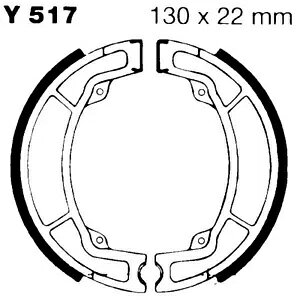 �u���[�L�V���[�̃y�A EBC Y517 ���}�n 125 YZ 1983/1986- Pair of brake shoes EBC Y517 for Yamaha 125 YZ 1983/1986- �y���s�A���i�z