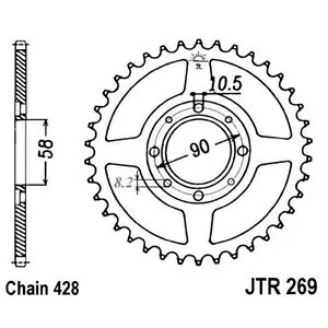 ギア JT 269 z42 Kymco パルサー 125 II 2008-2012- Gear JT 269 z42 for Kymco Pulsar 125 II 2008-2012-
