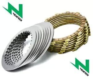 Newfren �t���N�V���� & �X�`�[�� �N���b�` �v���[�g �L�b�g�A�n�X�N�o�[�i WR150 2011 �ɓK�� Newfren Friction & Steel Clutch Plate Kit to fit Husqvarna WR150 2011 �y���s�A���i�z