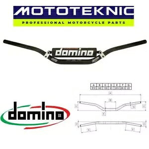 Domino ubN HRB ~fBA xh rbO o[ It[h nho[Am[g oCNɓK Domino Black HRB Medium Bend Big Bar Offroad Handlebar to fit Norton Bikes