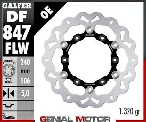 Galfer ���A �u���[�L �f�B�X�N �E�F�[�u �t���[�e�B���O(C.STEEL)240x5mm KTM 690 SMC R ABS 2016-2020 Galfer Rear Brake Disc WAVE FLOATING(C.STEEL)240x5mm KTM 690 SMC R ABS 2016-2020 �y���s�A���i�z