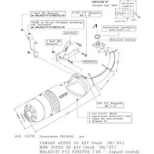 Rv[gGL][XgVXe Leovince Touring Steel Yamaha Aerox 50 Kat 2000 - 2001 Complete Exhaust System Leovince Touring Steel Yamaha Aerox 50 Kat 2000 - 2001