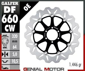Galfer �t�����g �u���[�L �f�B�X�N �E�F�[�u �t���[�e�B���O �t��(ALU)320x5mm �h�D�J�e�B ST 3/s ABS 2006 Galfer Front Brake Disc WAVE FLOATING FULL(ALU)320x5mm DUCATI ST 3/s ABS 2006 �y���s�A���i�z