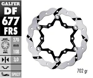 Galfer �u���[�L�f�B�X�N �t�����g �E�F�[�u �t���[�e�B���O �I�[�o�[ �O�� 270 �K�X �K�X EC 300 ���[�V���O 2009- Galfer brake disc front wave floating overs gro 270 gas gas ec 300 racing 2009- �y���s�A���i�z