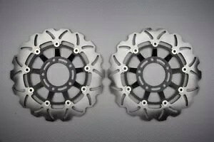 u[L fBXÑyA tg EF[u t[g 310 mm gCAt tt 600 tt600 2000-2003- Pair of brake discs front wave fleet 310 mm triumph tt 600 tt600 2000-2003-